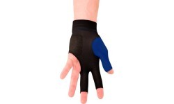 Billiard Glove, Predator Second Skin, 3-Finger, blue-white, to wear on left hand, L&XL