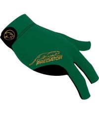 Billiard Glove, Predator Second Skin, 3-Finger, green-gold, to wear on right hand, XXL