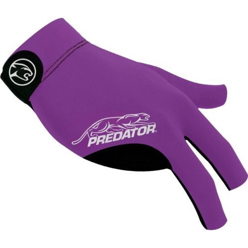 Billiard Glove, Predator Second Skin, 3-Finger, purple-grey, to wear on right hand, S&M