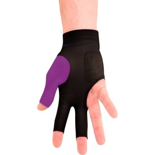 Billiard Glove, Predator Second Skin, 3-Finger, purple-grey, to wear on right hand, S&M