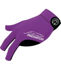 Biliardo pirštinė Predator Second Skin, 3 pirštų, violetinė-pilka, kairei rankai, L&XL