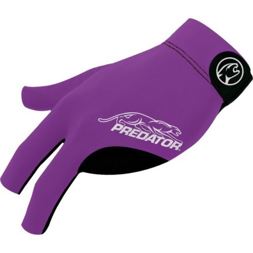 Biliardo pirštinė Predator Second Skin, 3 pirštų, violetinė-pilka, kairei rankai, L&XL