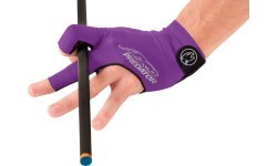 Бильярдная перчатка Predator Second Skin, 3 пальца, фиолетово-серая, на левую руку, L&XL