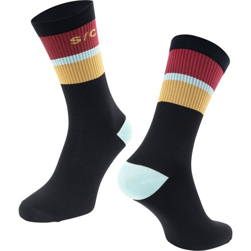 Носки FORCE Stripe, размер S-M (36-41), черные