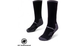 Носки из мериноса inSPORTline Meritic Crew AG+ антибактериальные - Black and grey