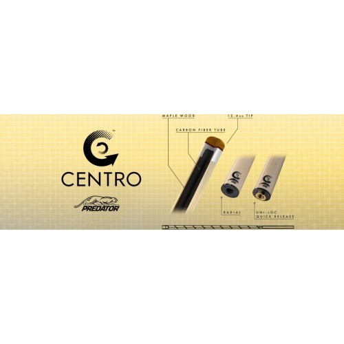 Cue Shaft, Pool, Predator Centro 12.4mm, Uni-Loc