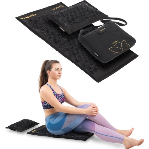 Acupressure Mat and Pillow inSPORTline EcoSpike - Black-Gold