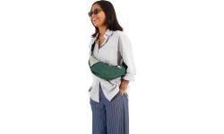 Upcycled Sling Bag Dark Green / Jade Green