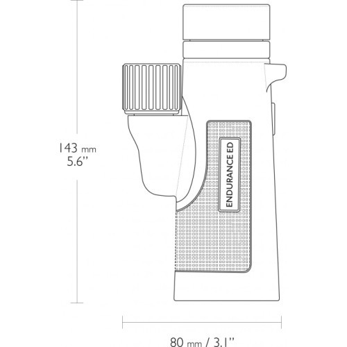 Hawke Endurance ED 10x42 green monocular