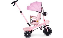 Rowerek trójkołowy dla dzieci spacerówka obracane siedzisko pchacz różowy ECOTOYS
