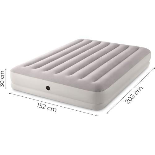 Pripučiamas dvivietis čiužinys 203x152x30 cm su elektrine pompa INTEX 64179
