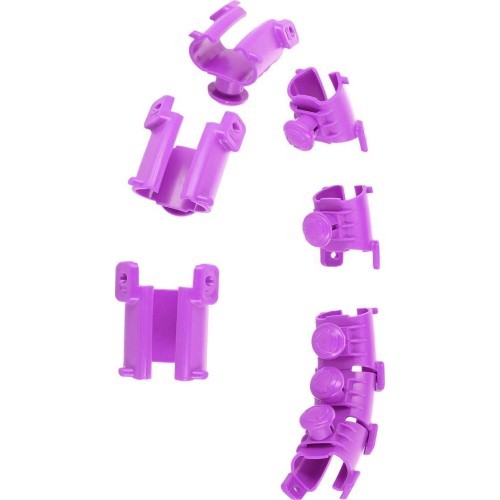 Hula hoop rinkinys Plus Size HHW12 violetinis su svarmeniu HMS + juosmens diržas BR163 juodas