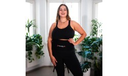 Hula hoop rinkinys Plus Size HHW12 violetinis su svarmeniu HMS + juosmens diržas BR163 juodas