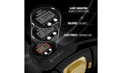 HHM13 NEW HULA HOOP BLACK/GOLD MAGNETIC WITH WEIGHT + COUNTER HMS