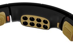 HHM13 NEW HULA HOOP BLACK/GOLD MAGNETIC WITH WEIGHT + COUNTER HMS