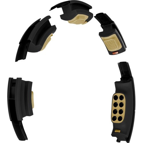 HHM13 NEW HULA HOOP BLACK/GOLD MAGNETIC WITH WEIGHT + COUNTER HMS