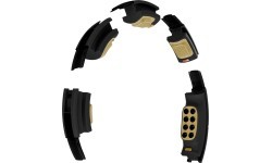 HHM13 NEW HULA HOOP BLACK/GOLD MAGNETIC WITH WEIGHT + COUNTER HMS