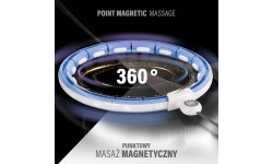 SET HULA HOOP MAGNETIC BLUE HHM15 WITH WEIGHT + COUNTER HMS + WAIST SUPPORT BR163 BLACK PLUZ SIZE