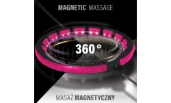 HHM16 HULA HOOP BLACK/PINK MAGNETIC WITH WEIGHT + COUNTER HMS
