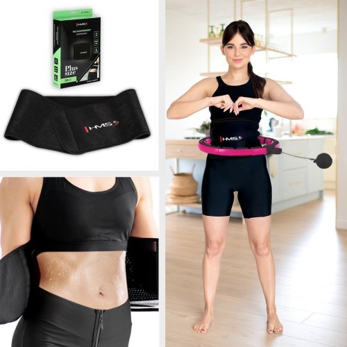HHM16 HULA HOOP BLACK/PINK MAGNETIC WITH WEIGHT + COUNTER HMS