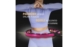 HHM16 HULA HOOP BLACK/PINK MAGNETIC WITH WEIGHT + COUNTER HMS