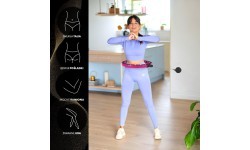 HHM16 HULA HOOP BLACK/PINK MAGNETIC WITH WEIGHT + COUNTER HMS