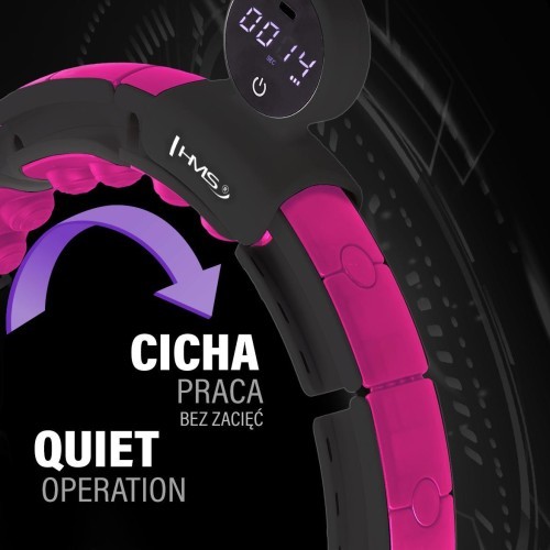 HHM16 HULA HOOP BLACK/PINK MAGNETIC WITH WEIGHT + COUNTER HMS
