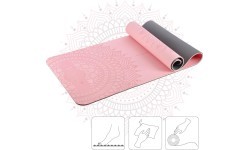 YOGA SET HMS MAT TPE LIGHT PINK YM10 + GRAY BLOCK KJ02 + STRAP SJ02