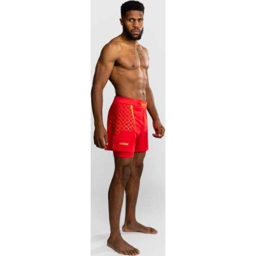 Venum x WOW FC Men’s Fight Shorts - Fury Red/ Gold