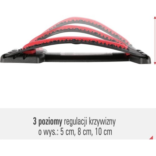 Красный корректор для растяжки спины с магнитами HMS PRP02
