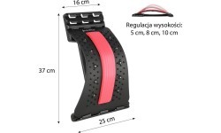 Красный корректор для растяжки спины с магнитами HMS PRP02