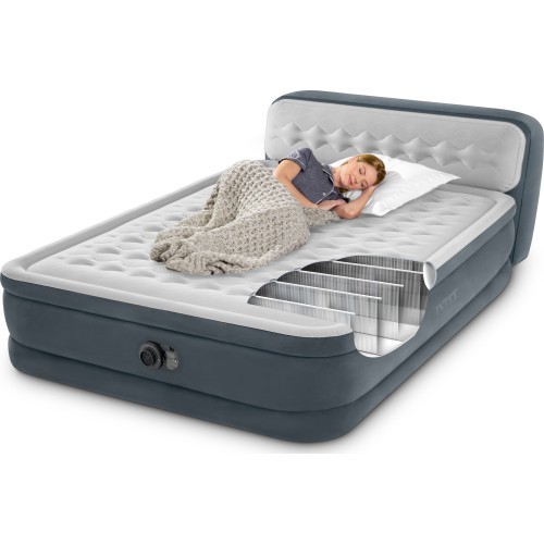 Надувной матрас-кровать 236x152 см с насосом, 2-местный DELUXE 64448ND