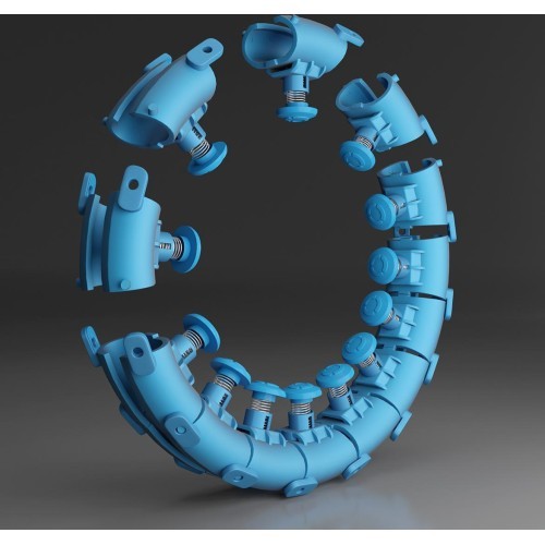 HHW01 BLUE HULA HOOP WITH WEIGHT HMS