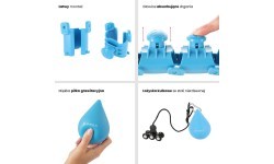 HHW01 BLUE HULA HOOP WITH WEIGHT HMS