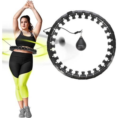 Gimnastikos lankas su svareliu HMS HHW12 Plus Size, juodas