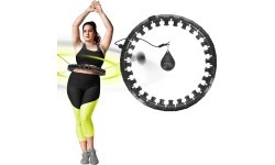 Обруч для фитнеса с утяжелителем HMS HHW12 Plus Size, чёрный