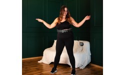 Обруч для фитнеса с утяжелителем HMS HHW12 Plus Size, чёрный