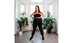 HHW12 PLUS SIZE BLACK HULA HOOP WITH WEIGHT HMS