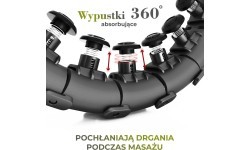Обруч для фитнеса с утяжелителем HMS HHW12 Plus Size, чёрный