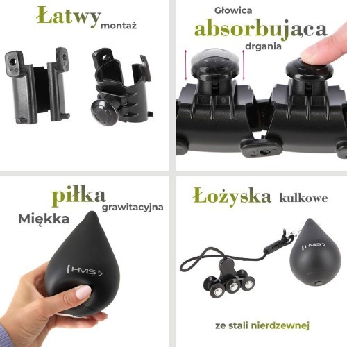 Обруч для фитнеса с утяжелителем HMS HHW12 Plus Size, чёрный