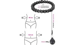 Обруч для фитнеса с утяжелителем HMS HHW12 Plus Size, чёрный