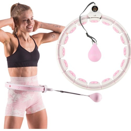 HHW06 PINK HULA HOOP WITH WEIGHT + COUNTER HMS