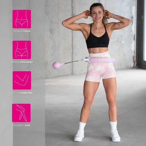 HHW06 PINK HULA HOOP WITH WEIGHT + COUNTER HMS