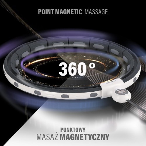 HHM15 HULA HOOP BLACK MAGNETIC WITH WEIGHT + COUNTER HMS