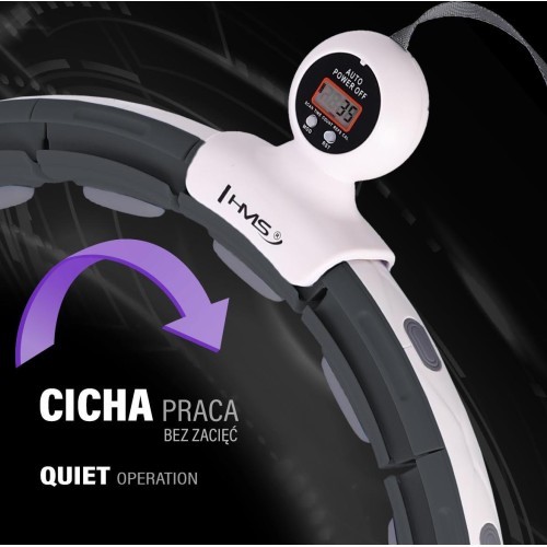 HHM15 HULA HOOP BLACK MAGNETIC WITH WEIGHT + COUNTER HMS