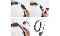 HHM15 HULA HOOP BLACK MAGNETIC WITH WEIGHT + COUNTER HMS