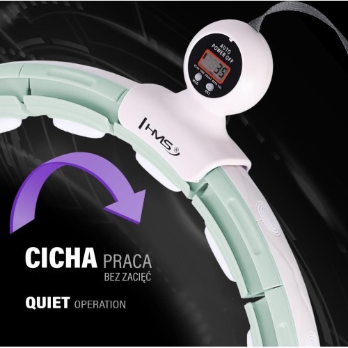 HHM15 HULA HOOP GREEN MAGNETIC WITH WEIGHT + COUNTER HMS