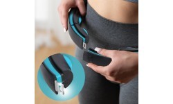 HHM17 HULA HOOP BLACK/TURQUOISE MAGNETIC WITH WEIGHT + COUNTER HMS