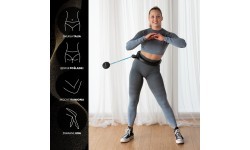 HHM17 HULA HOOP BLACK/TURQUOISE MAGNETIC WITH WEIGHT + COUNTER HMS