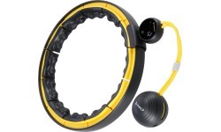 HHM21 HULA HOOP TPE BLACK/YELLOW MAGNETIC WITH WEIGHT + COUNTER HMS